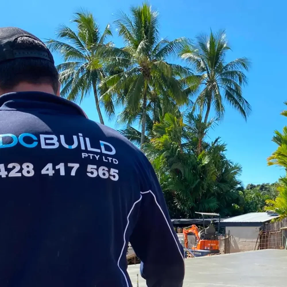 CDC Build team member on a commercial construction site in Far North Queensland